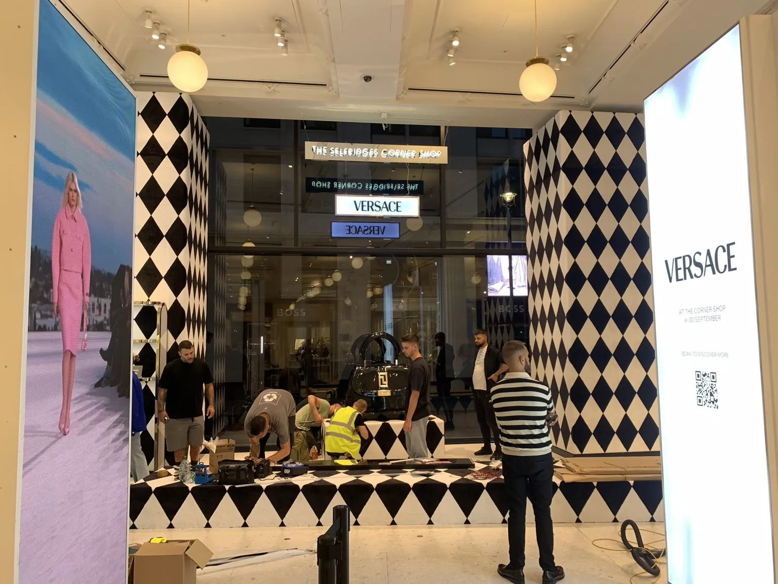 Selfridges Versace installation